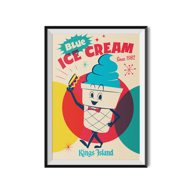 Kings Island Blue Ice Cream Poster
