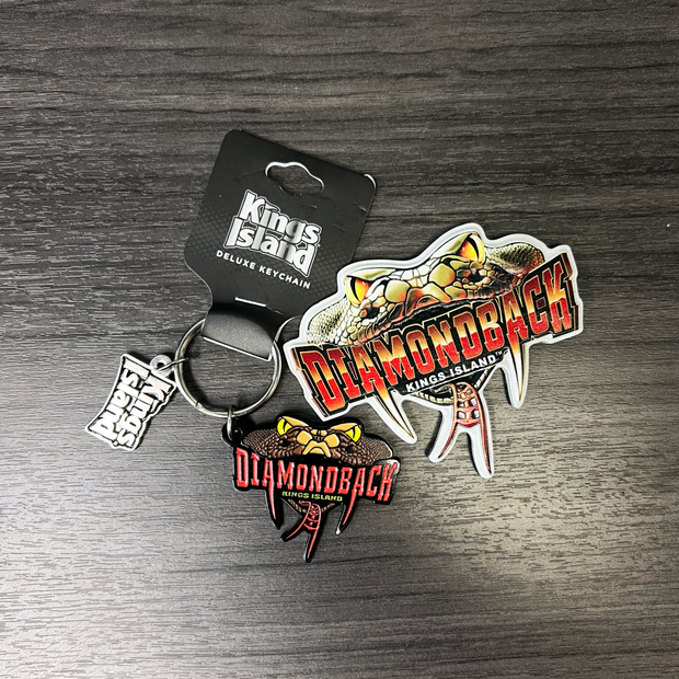 Kings Island Diamondback Keychain & Magnet Bundle