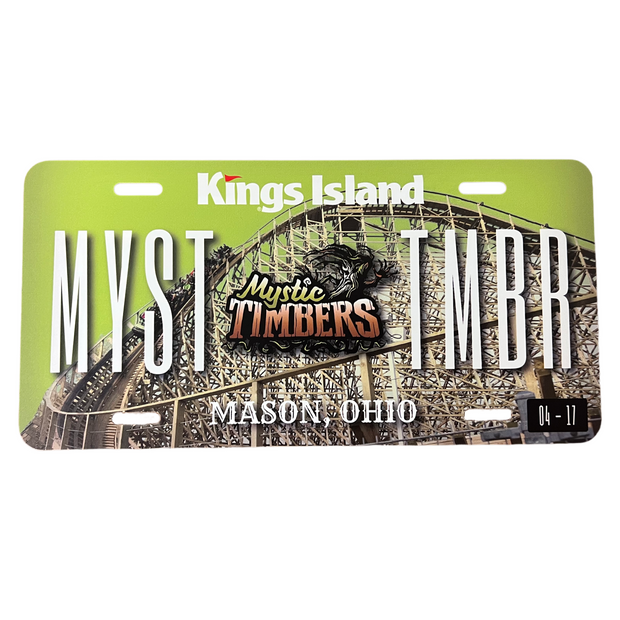 Kings Island Mystic Timbers License Plate