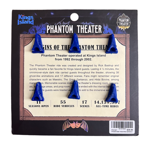 Kings Island Phantom Theater Series 1 Pin Set
