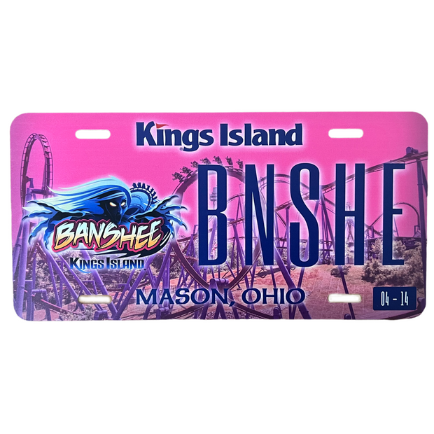 Kings Island Banshee License Plate