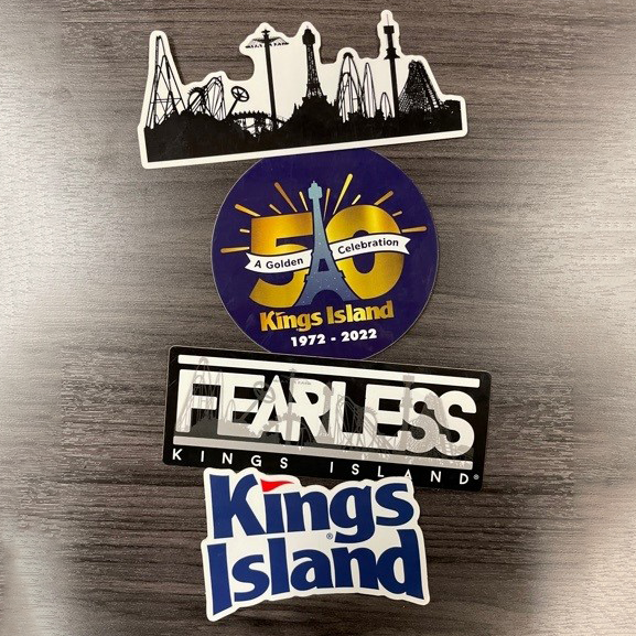Kings Island 4-Pc Fearless Sticker Pack