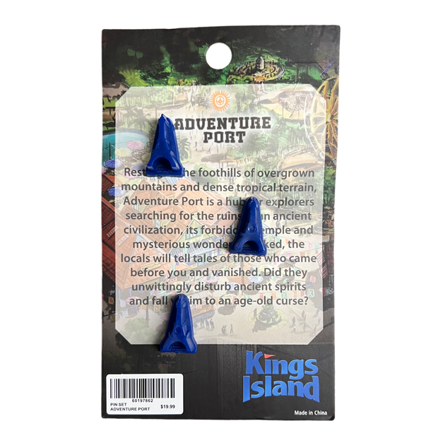 Kings Island Adventure Port Pin Set