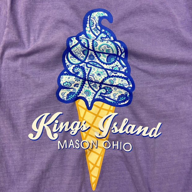 Kings Island Blue Ice Cream Paisley Tee