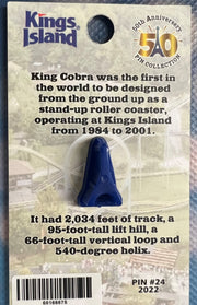 Kings Island 50th Anniversary Pin #24 - King Cobra